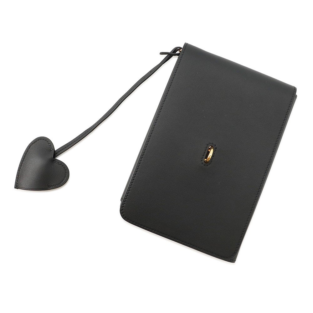 エルメス ノートカバー カルネ・シークレット ブラック/ゴールド金具