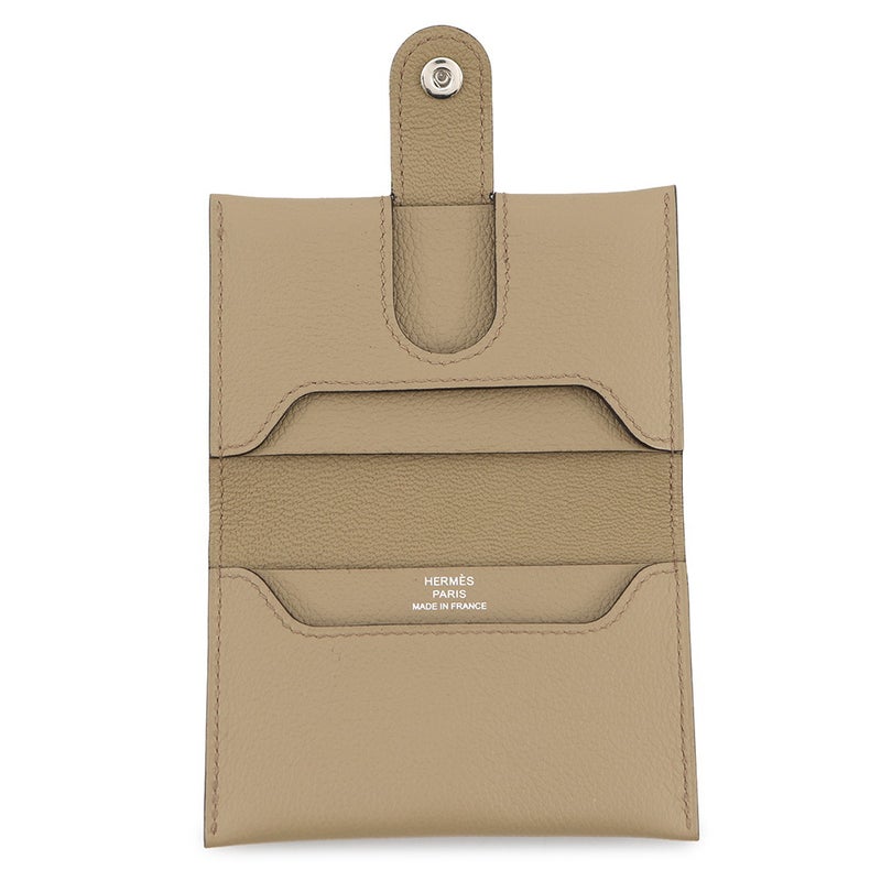 エルメス カードケース RMS ベージュドゥワイマール/シルバー金具 エバーカラー G刻印 HERMES 名刺入れ