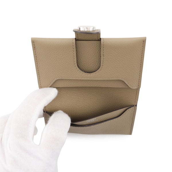 エルメス カードケース RMS ベージュドゥワイマール/シルバー金具 エバーカラー G刻印 HERMES 名刺入れ