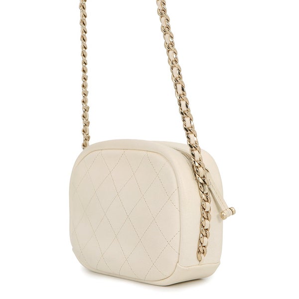 シャネル チェーンショルダーバッグ マトラッセ ココマーク カメラバッグ レザー AS0137 CHANEL