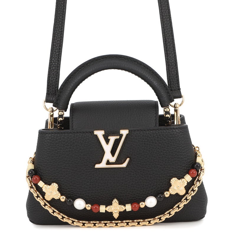 ルイヴィトン ハンドバッグ トリヨンレザー カプシーヌ EW MINI M29443 LOUIS VUITTON 2wayショルダー ブラック 黒