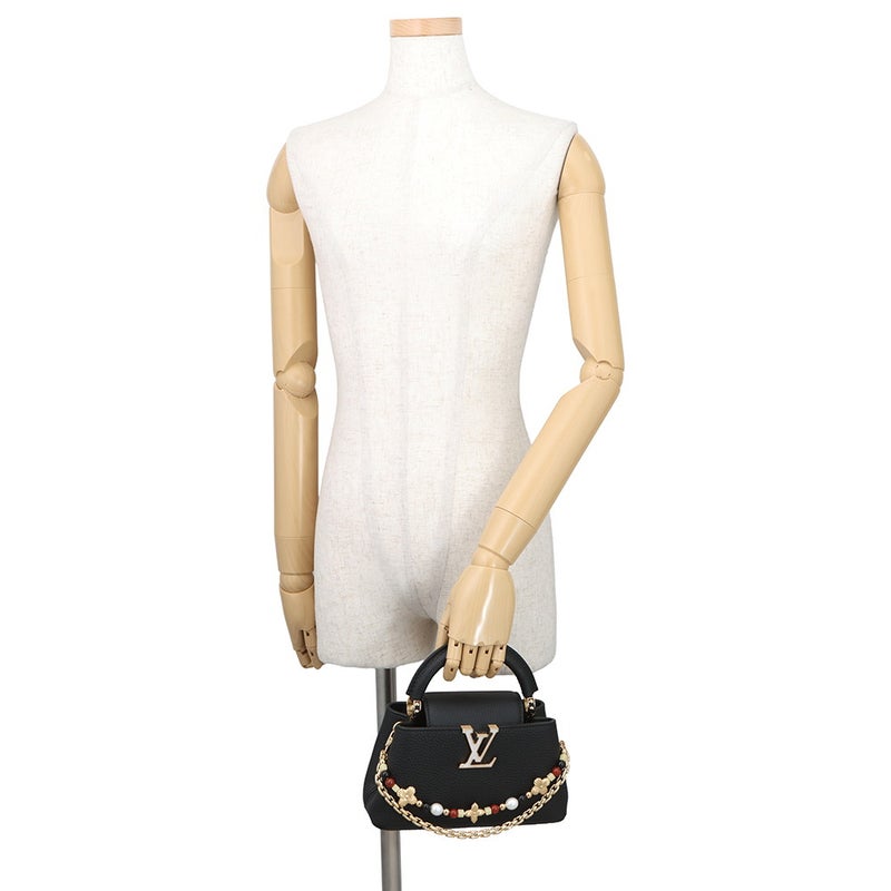 ルイヴィトン ハンドバッグ トリヨンレザー カプシーヌ EW MINI M29443 LOUIS VUITTON 2wayショルダー ブラック 黒