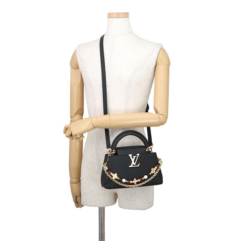 ルイヴィトン ハンドバッグ トリヨンレザー カプシーヌ EW MINI M29443 LOUIS VUITTON 2wayショルダー ブラック 黒