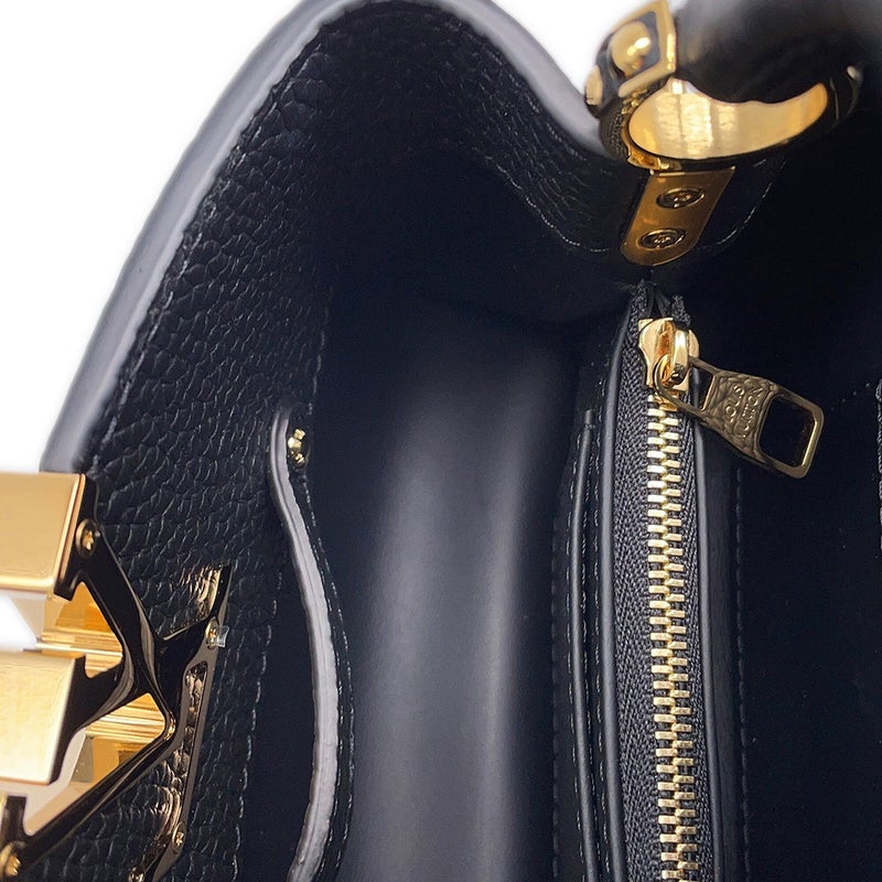 ルイヴィトン ハンドバッグ トリヨンレザー カプシーヌ EW MINI M29443 LOUIS VUITTON 2wayショルダー ブラック 黒