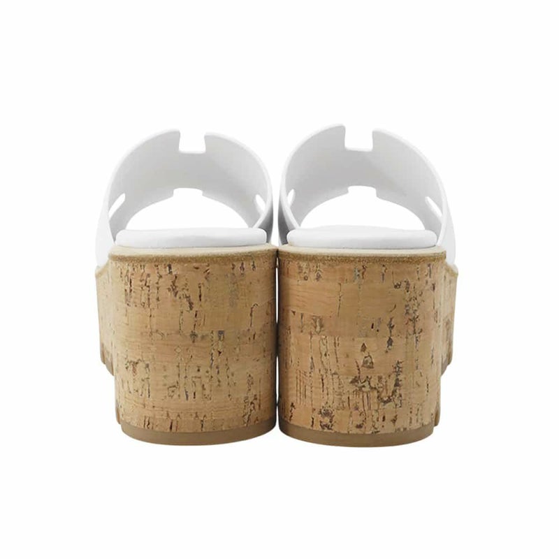 エルメス サンダル エズ 30 Eze レザー レディースサイズ36 HERMES 靴 白