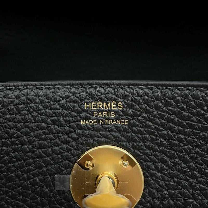 エルメス ハンドバッグ リンディ26 ブラック/ゴールド金具 トリヨンクレマンス W刻印 2wayショルダー 黒