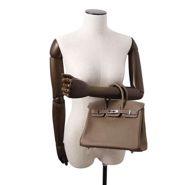 エルメス バーキン25 エトゥープ/シルバー金具 スイフト W刻印 HERMES Birkin ハンドバッグ