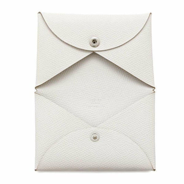 エルメス カードケース カルヴィ グリスペール/シルバー金具 エプソン W刻印 HERMES 名刺入れ