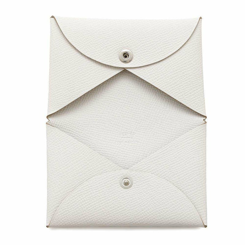 エルメス カードケース カルヴィ グリスペール/シルバー金具 エプソン W刻印 HERMES 名刺入れ