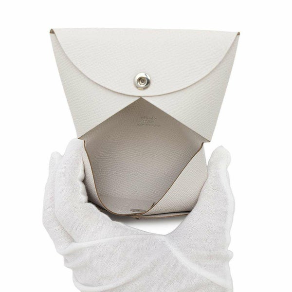 エルメス カードケース カルヴィ グリスペール/シルバー金具 エプソン W刻印 HERMES 名刺入れ