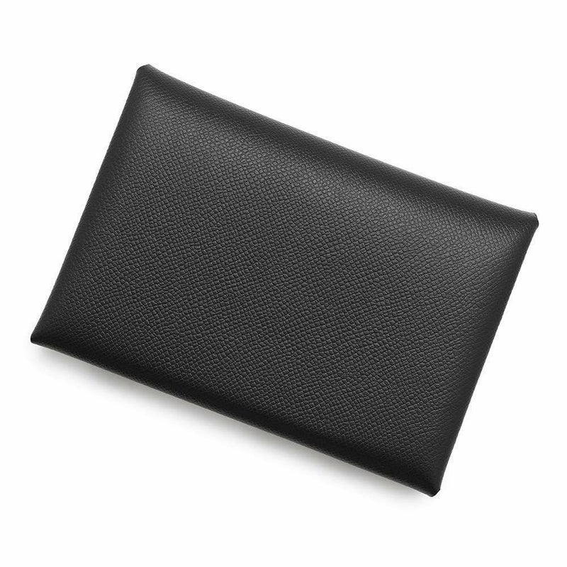 エルメス コインケース カルヴィ デュオ ブラック/シルバー金具 ヴォーマダム W刻印 HERMES 黒