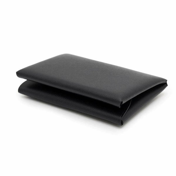 エルメス コインケース カルヴィ デュオ ブラック/シルバー金具 ヴォーマダム W刻印 HERMES 黒