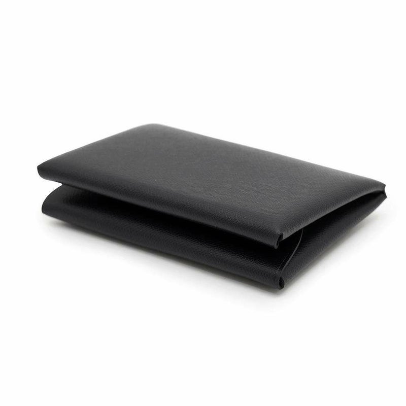 エルメス コインケース カルヴィ デュオ ブラック/シルバー金具 ヴォーマダム W刻印 HERMES 黒