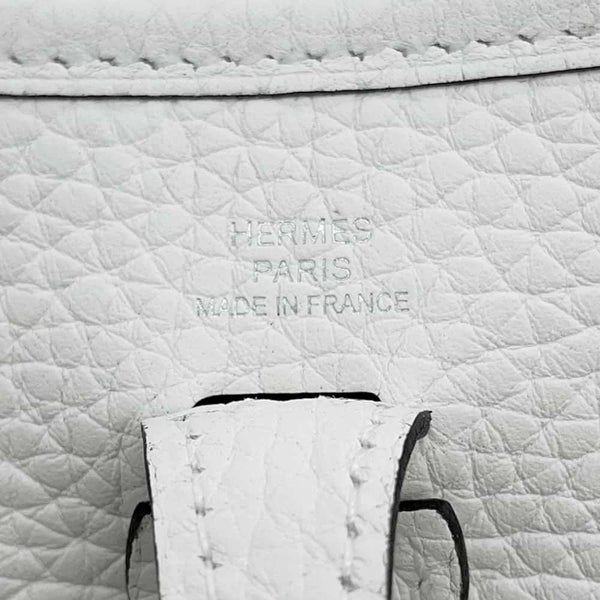 エルメス ショルダーバッグ エブリンTPM ニューホワイト/シルバー金具 トリヨンクレマンスB刻印 HERMES Evelyne