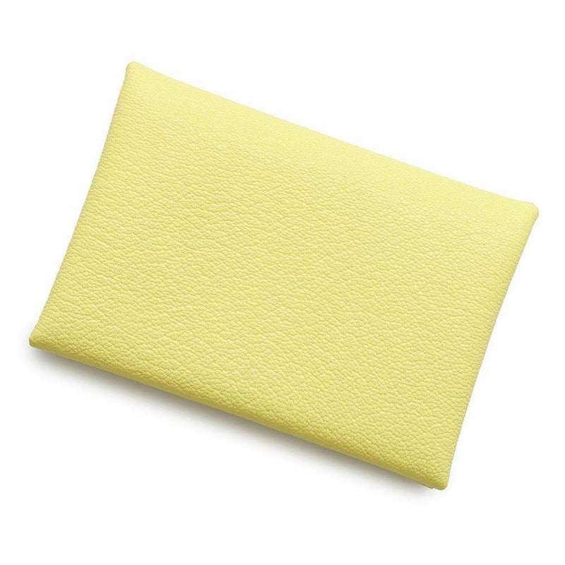 エルメス コインケース カルヴィ デュオ リモンチェッロ/シルバー金具 シェブルミゾル B刻印 HERMES シェーブル