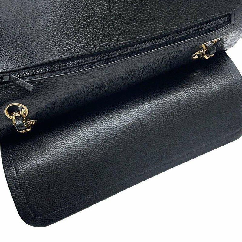 シャネル チェーンショルダーバッグ マトラッセ25 ココマーク キャビアスキン ダブルチェーン A01112 CHANEL 黒