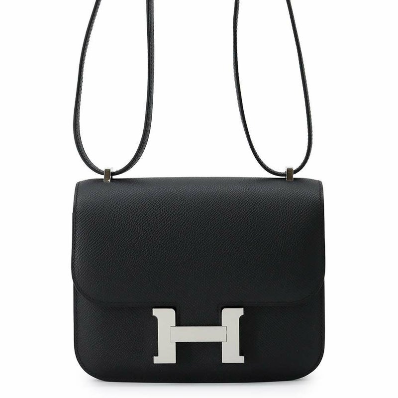エルメス ショルダーバッグ ミニ コンスタンス3 ミロワール ブラック/シルバー金具 エプソン W刻印 HERMES Constance