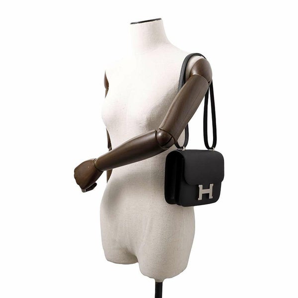 エルメス ショルダーバッグ ミニ コンスタンス3 ミロワール ブラック/シルバー金具 エプソン W刻印 HERMES Constance