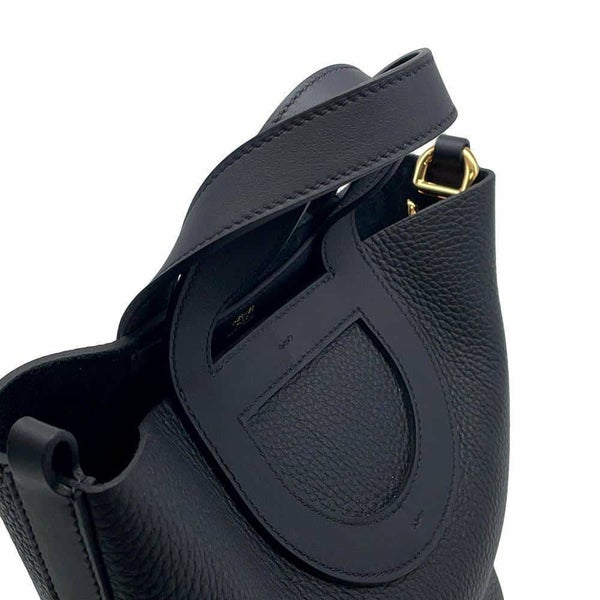 エルメス トートバッグ インザループ 18 ブラック/ゴールド金具 トリヨンクレマンス/スイフト W刻印 黒
