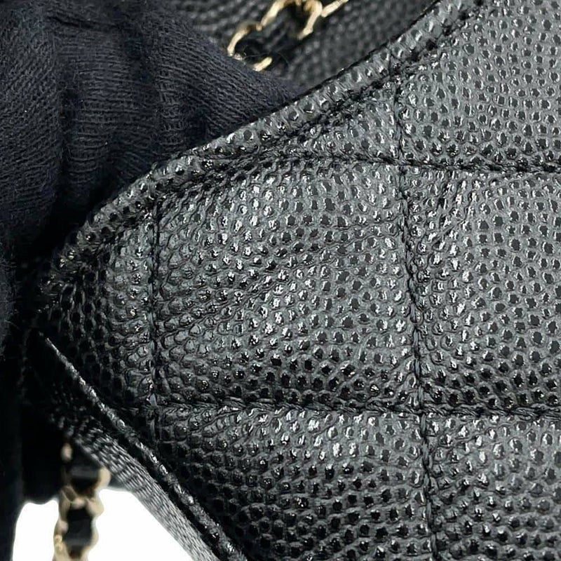 シャネル ウエストポーチ ベルトバッグ キャビアスキン AP1952 CHANEL 黒