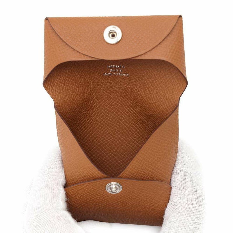 エルメス コインケース バスティア ゴールド エプソン W刻印 HERMES 財布