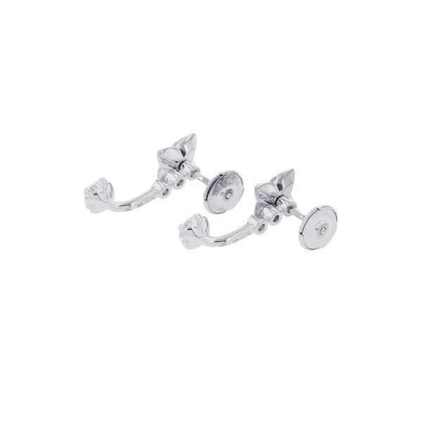 ルイヴィトン ピアス LV ダイヤモンド ダブル ラウンド ダイヤ 中石 2P 計約0.60ct/74P 計約0.22ct K18WG Q06400 LOUIS VUITTON