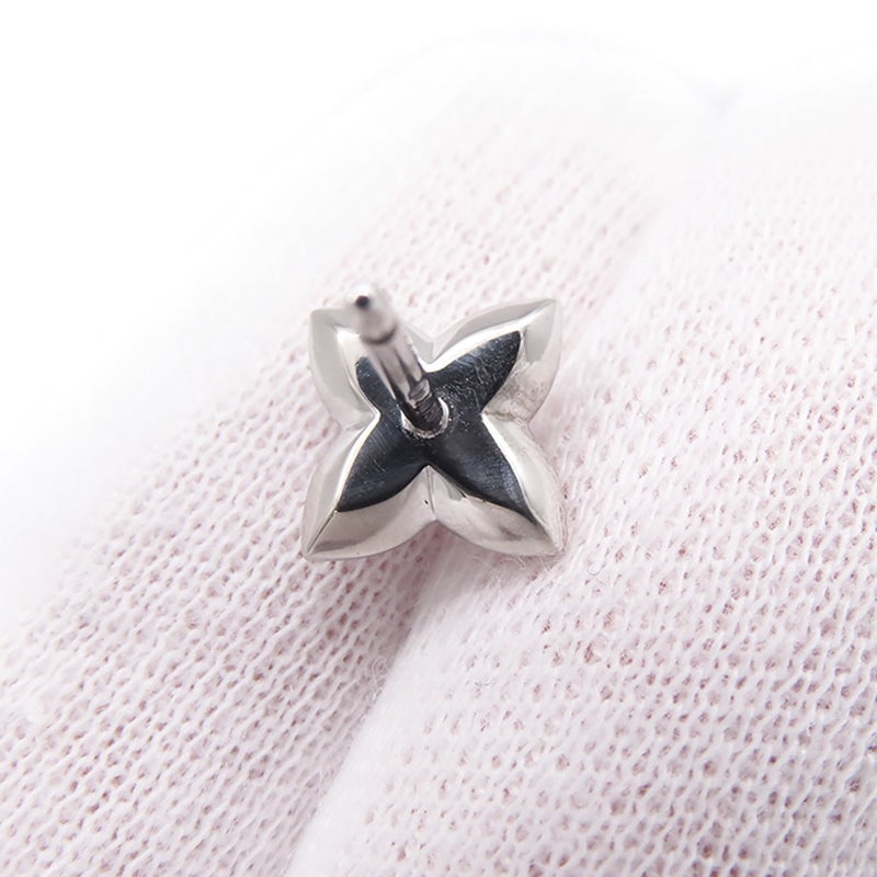 ルイヴィトン ピアス LV ダイヤモンド ダブル ラウンド ダイヤ 中石 2P 計約0.60ct/74P 計約0.22ct K18WG Q06400 LOUIS VUITTON
