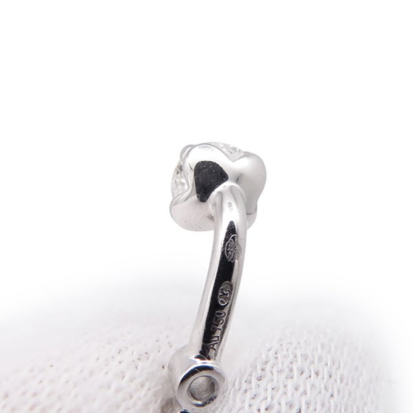 ルイヴィトン ピアス LV ダイヤモンド ダブル ラウンド ダイヤ 中石 2P 計約0.60ct/74P 計約0.22ct K18WG Q06400 LOUIS VUITTON