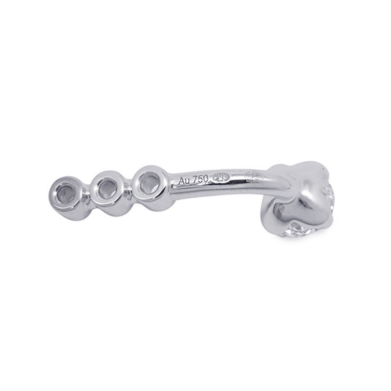 ルイヴィトン ピアス LV ダイヤモンド ダブル ラウンド ダイヤ 中石 2P 計約0.60ct/74P 計約0.22ct K18WG Q06400 LOUIS VUITTON