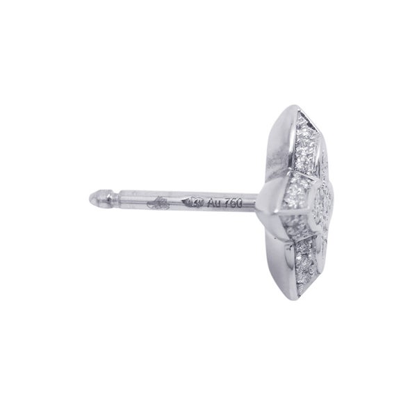 ルイヴィトン ピアス LV ダイヤモンド ダブル ラウンド ダイヤ 中石 2P 計約0.60ct/74P 計約0.22ct K18WG Q06400 LOUIS VUITTON