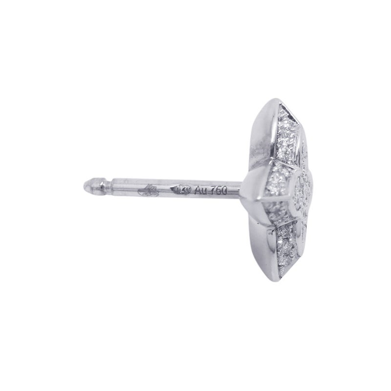 ルイヴィトン ピアス LV ダイヤモンド ダブル ラウンド ダイヤ 中石 2P 計約0.60ct/74P 計約0.22ct K18WG Q06400 LOUIS VUITTON