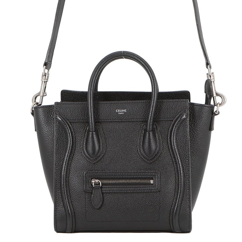 セリーヌ ハンドバッグ ラゲージ ナノショッパー レザー 189243 CELINE 2way 黒