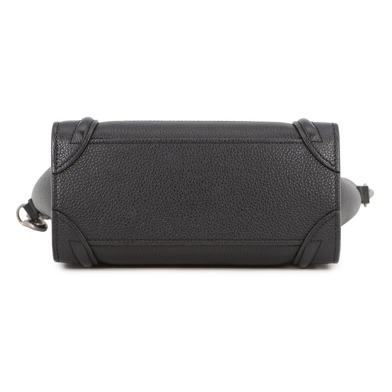 セリーヌ ハンドバッグ ラゲージ ナノショッパー レザー 189243 CELINE 2way 黒