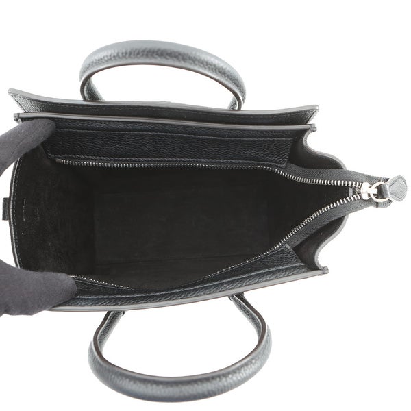 セリーヌ ハンドバッグ ラゲージ ナノショッパー レザー 189243 CELINE 2way 黒