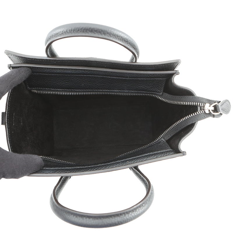 セリーヌ ハンドバッグ ラゲージ ナノショッパー レザー 189243 CELINE 2way 黒