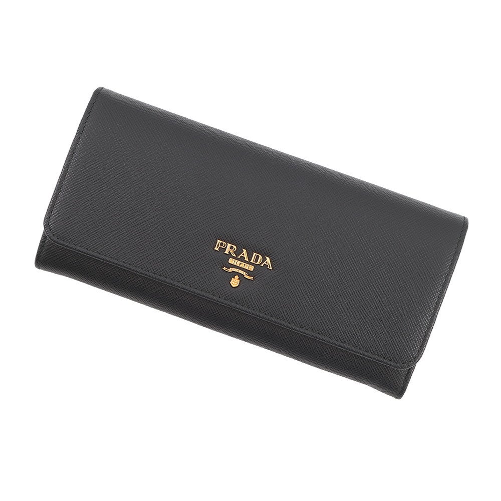 PRADA プラダ 長財布 サフィアーノレザー ブラック カード多 ID 正規品 プラダ 長財布 サフィアーノレザー 1MH132 PRADA カードケース付き 黒