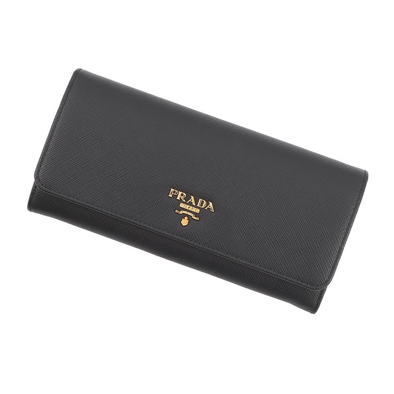 プラダ 長財布 サフィアーノレザー 1MH132 PRADA カードケース付き 黒
