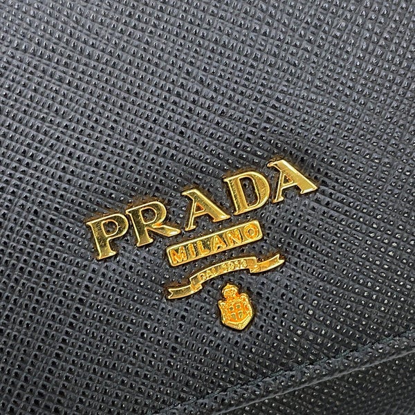 プラダ 長財布 サフィアーノレザー 1MH132 PRADA カードケース付き 黒