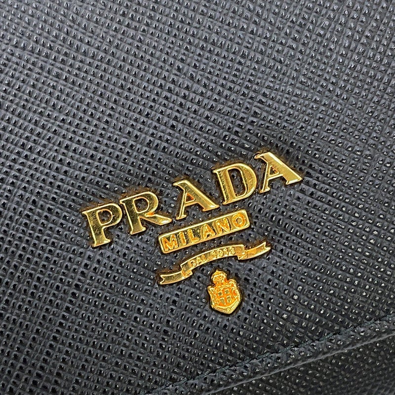 プラダ 長財布 サフィアーノレザー 1MH132 PRADA カードケース付き 黒