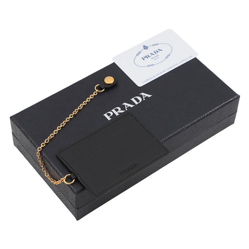 プラダ 長財布 サフィアーノレザー 1MH132 PRADA カードケース付き 黒