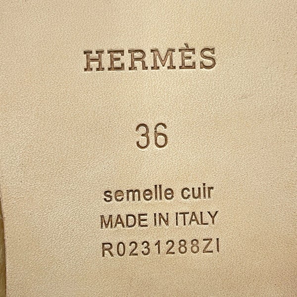 エルメス サンダル オラン シープスキン レディースサイズ36 HERMES 靴
