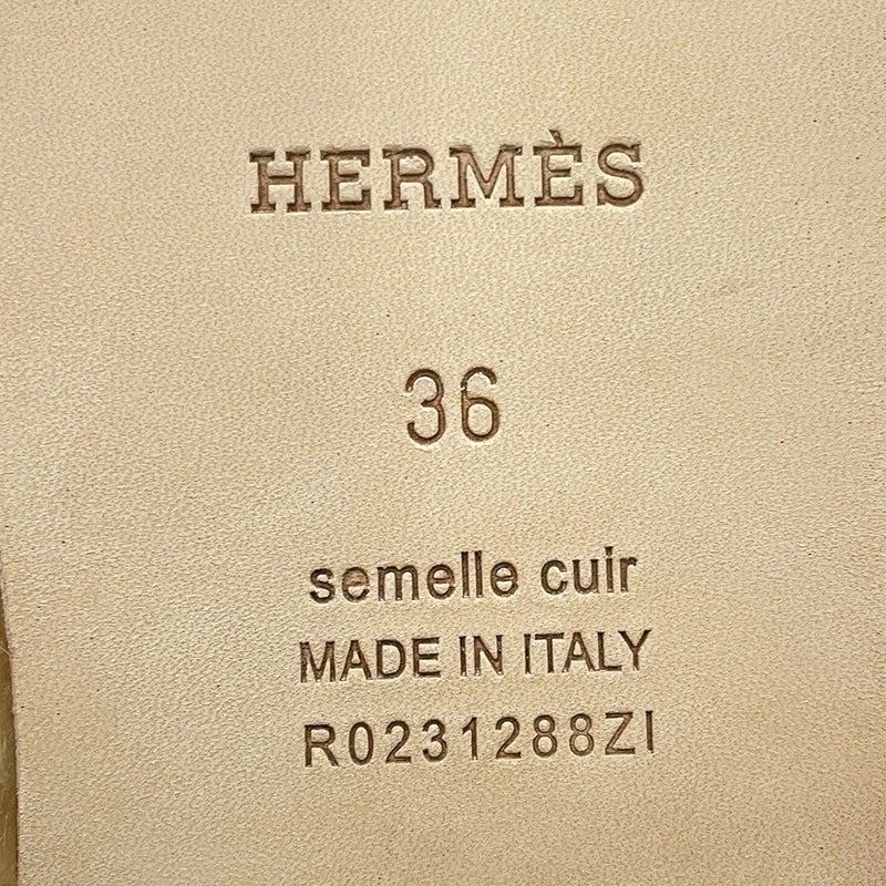 エルメス サンダル オラン シープスキン レディースサイズ36 HERMES 靴