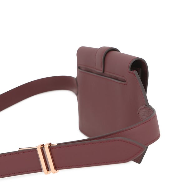 エルメス ベルトバッグ ベルト エラン ポケット 24 ルージュアッシュ/ピンクゴールド金具 スイフト K刻印 ウエストバッグ