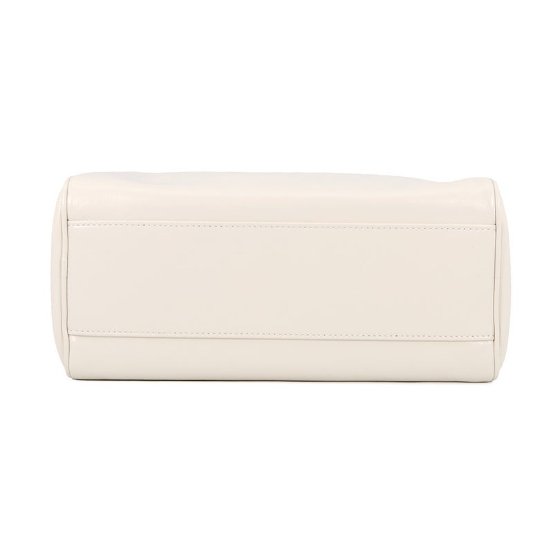 ミュウミュウ ハンドバッグ ボーリング ロゴ レザー 5BB182 Miu Miu 白