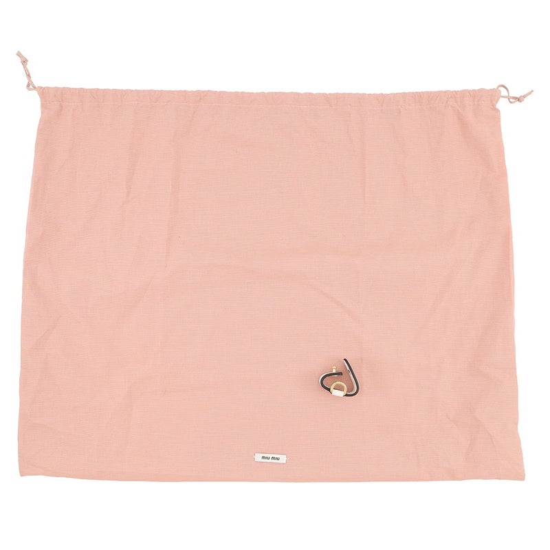 ミュウミュウ ハンドバッグ ボーリング ロゴ レザー 5BB182 Miu Miu 白