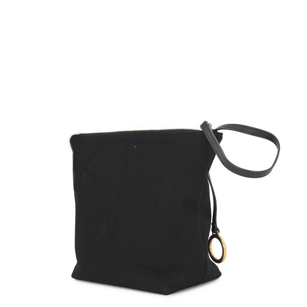 サンローランパリ ポーチ リヴゴーシュ エンブロイダリーポーチ ウール 710435 SAINT LAURENT PARIS 黒