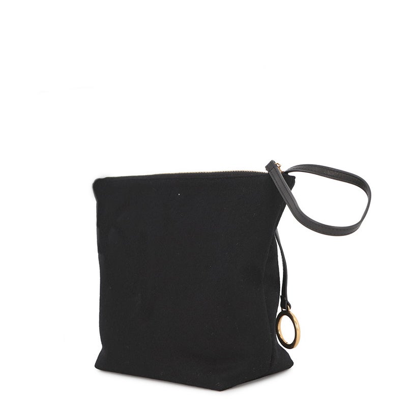 サンローランパリ ポーチ リヴゴーシュ エンブロイダリーポーチ ウール 710435 SAINT LAURENT PARIS 黒