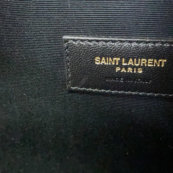 サンローランパリ ポーチ リヴゴーシュ エンブロイダリーポーチ ウール 710435 SAINT LAURENT PARIS 黒