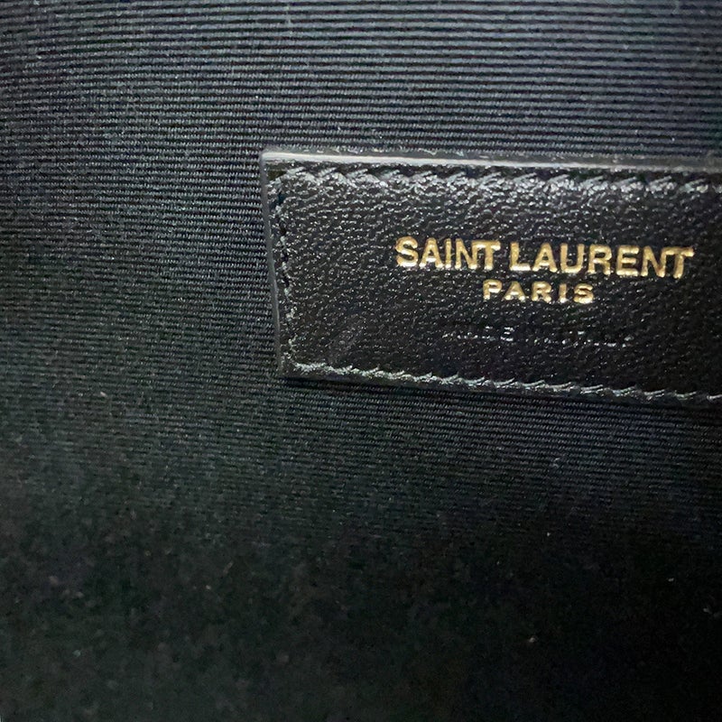 サンローランパリ ポーチ リヴゴーシュ エンブロイダリーポーチ ウール 710435 SAINT LAURENT PARIS 黒