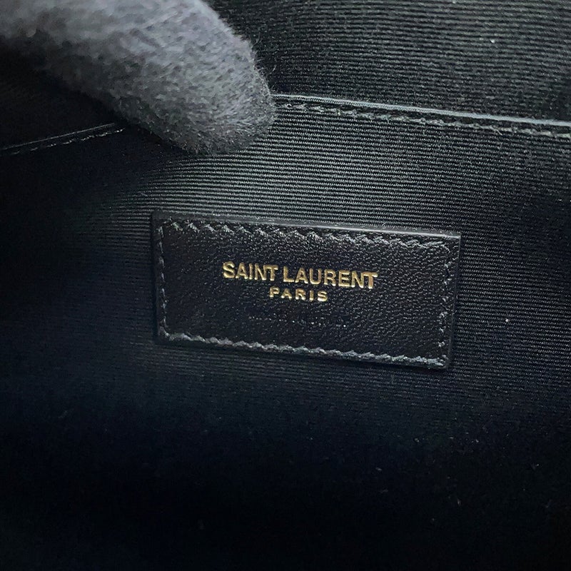 サンローランパリ ポーチ リヴゴーシュ エンブロイダリーポーチ ウール 710435 SAINT LAURENT PARIS 黒